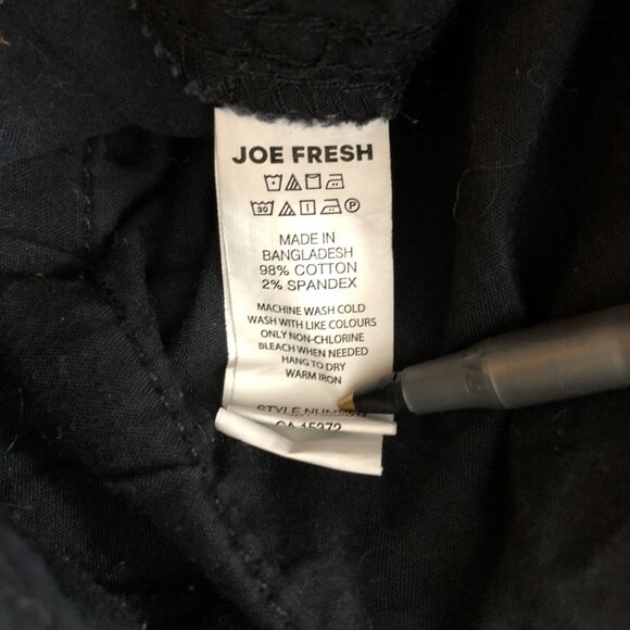 Joe Fresh Womens Casual Black Shorts Cotton Stretch 22W - Picture 4 of 4